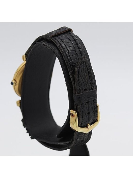 Cartier Must Vendome Quartz Black Dial Watch Tam